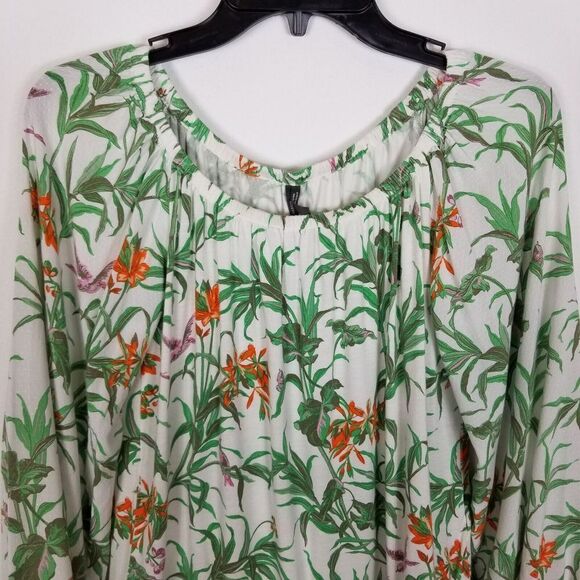 Anthropologie Women Cascais Tropical Floral Off The Shoulder Top Size XS Blouse - Picture 2 of 6